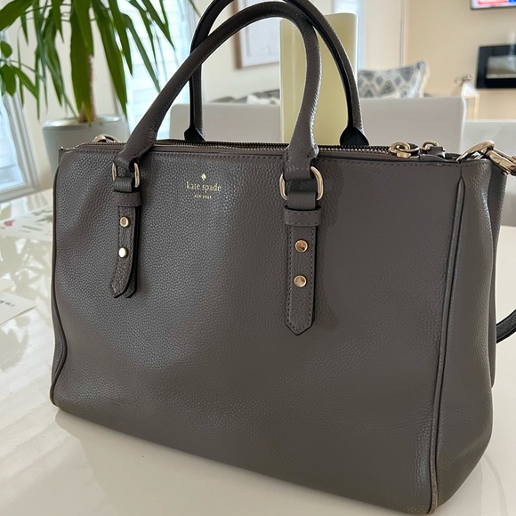 Kate Spade Gray Leather Handbag - Picture 1 of 4